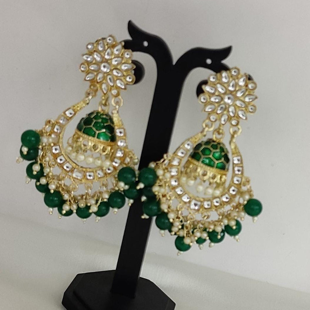 FS Collection Gold Plated Dangler Earrings