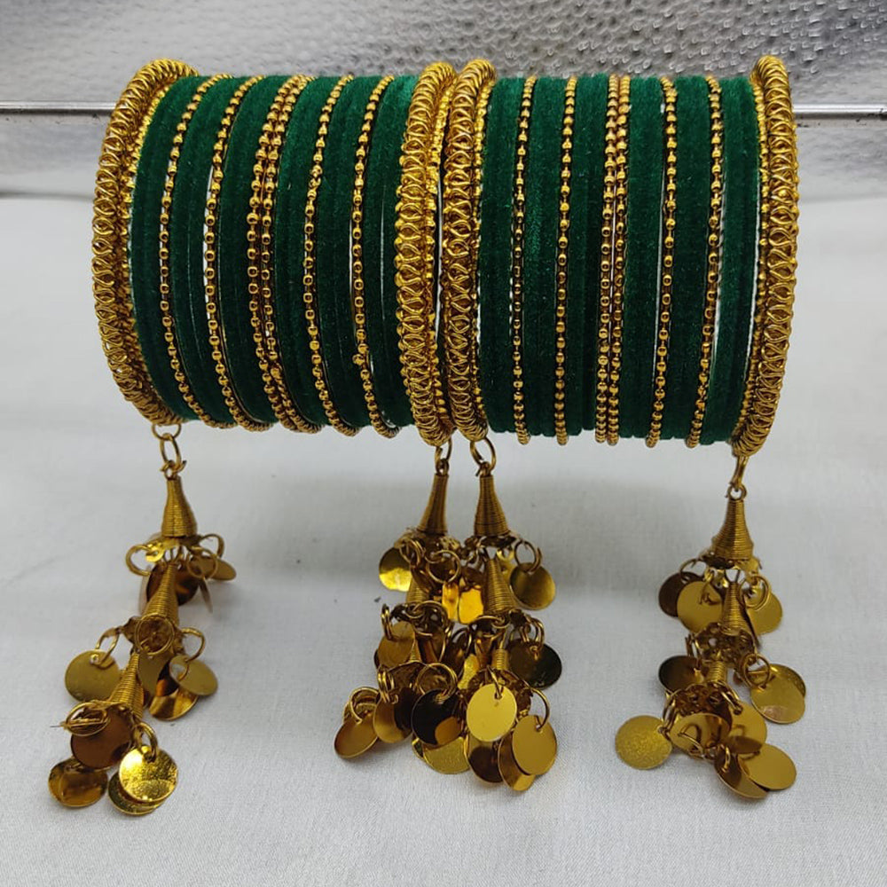 FS Collection Velvet Bangles Set