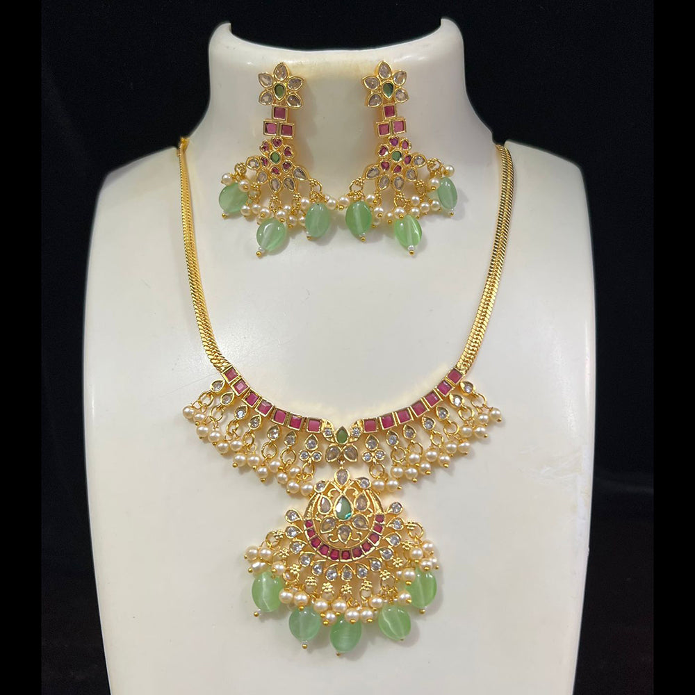 FS Collection Gold Plated Necklace Set