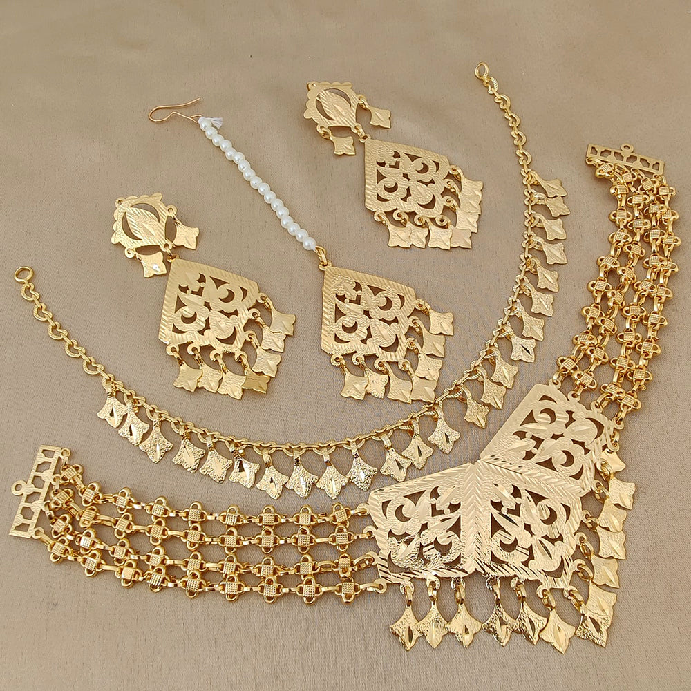 FS Collection Gold Plated Necklace Combo