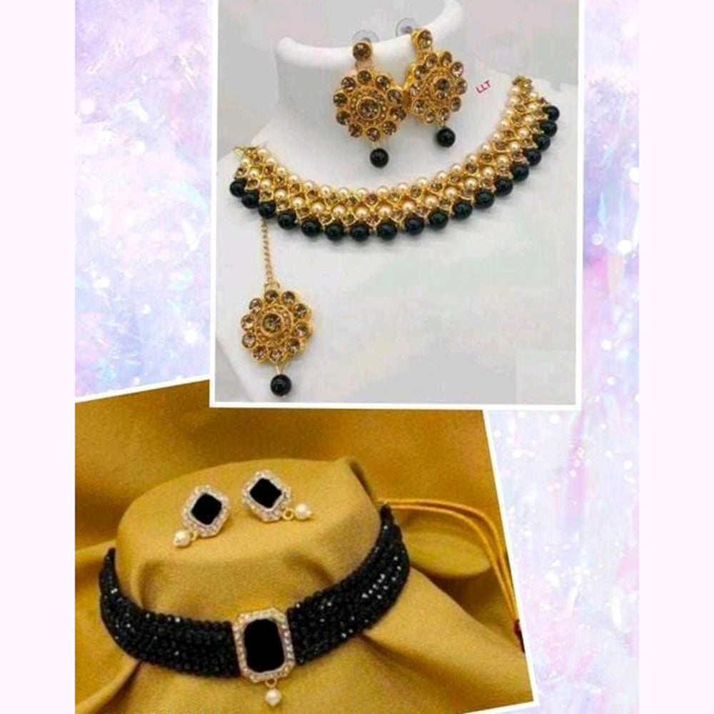 Raj Creations Pack Of 2 Necklace Combo Set