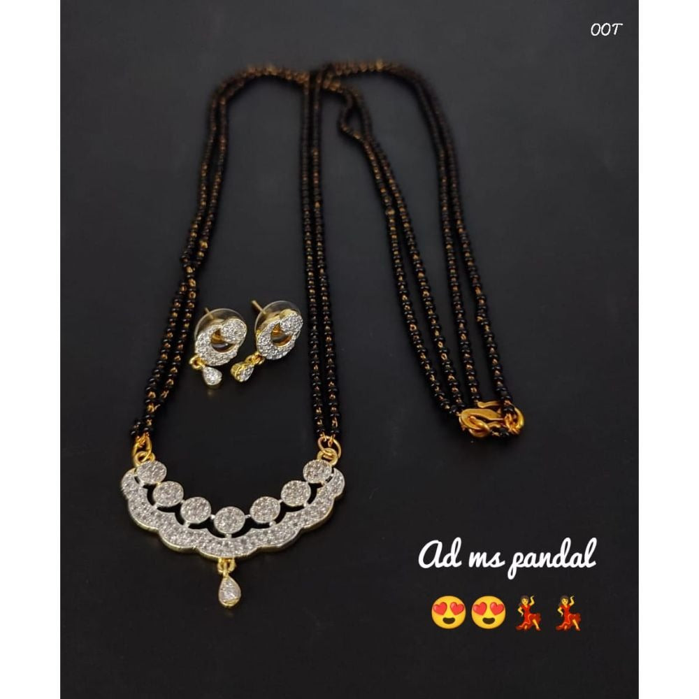 Akruti Collection Gold Plated Ad Mangalsutra