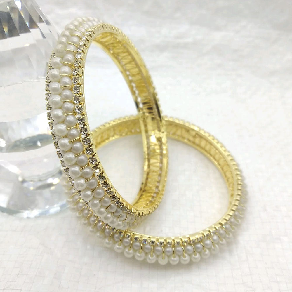 Star Bangles Gold Plated Pearl Bangle Set
