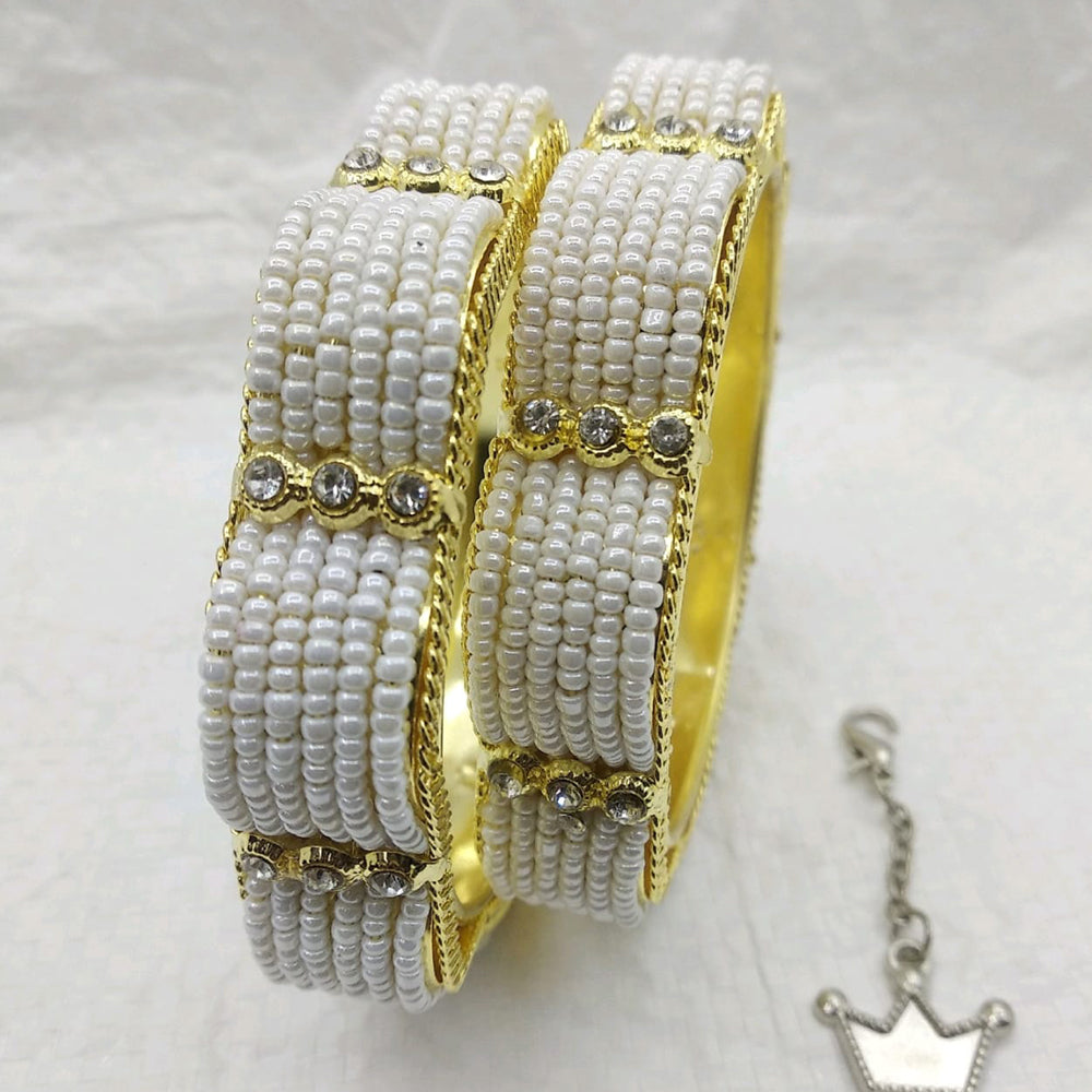 Star Bangles Gold Plated Pearl Bangle Set