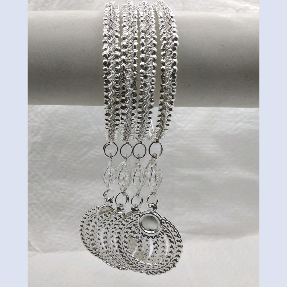 Star Bangles Silver Plated Bangle Set