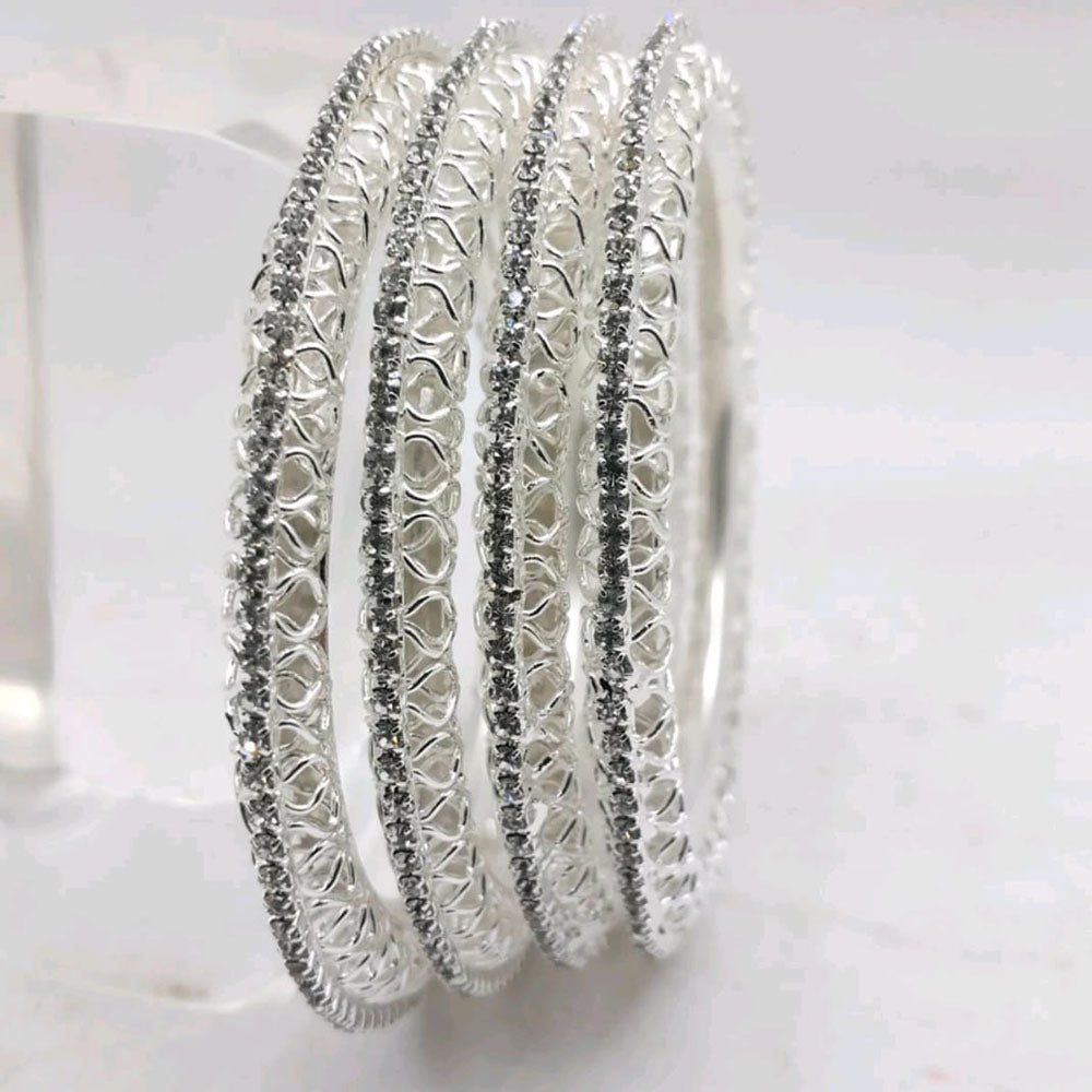 Star Bangles Silver Plated Bangle Set