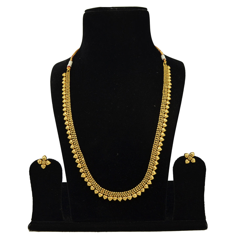 Saloni Fashion Jewellery Gold Plated Long Necklace Set – JewelEMarket