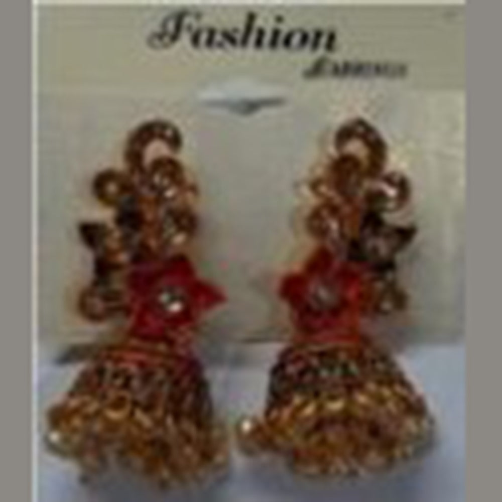Infinity Jewels Gold Plated Jhumki Earrings
