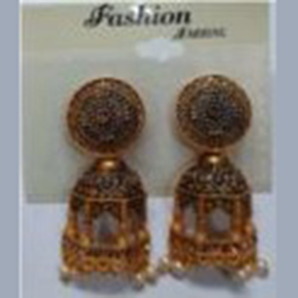 Infinity Jewels Gold Plated Jhumki Earrings