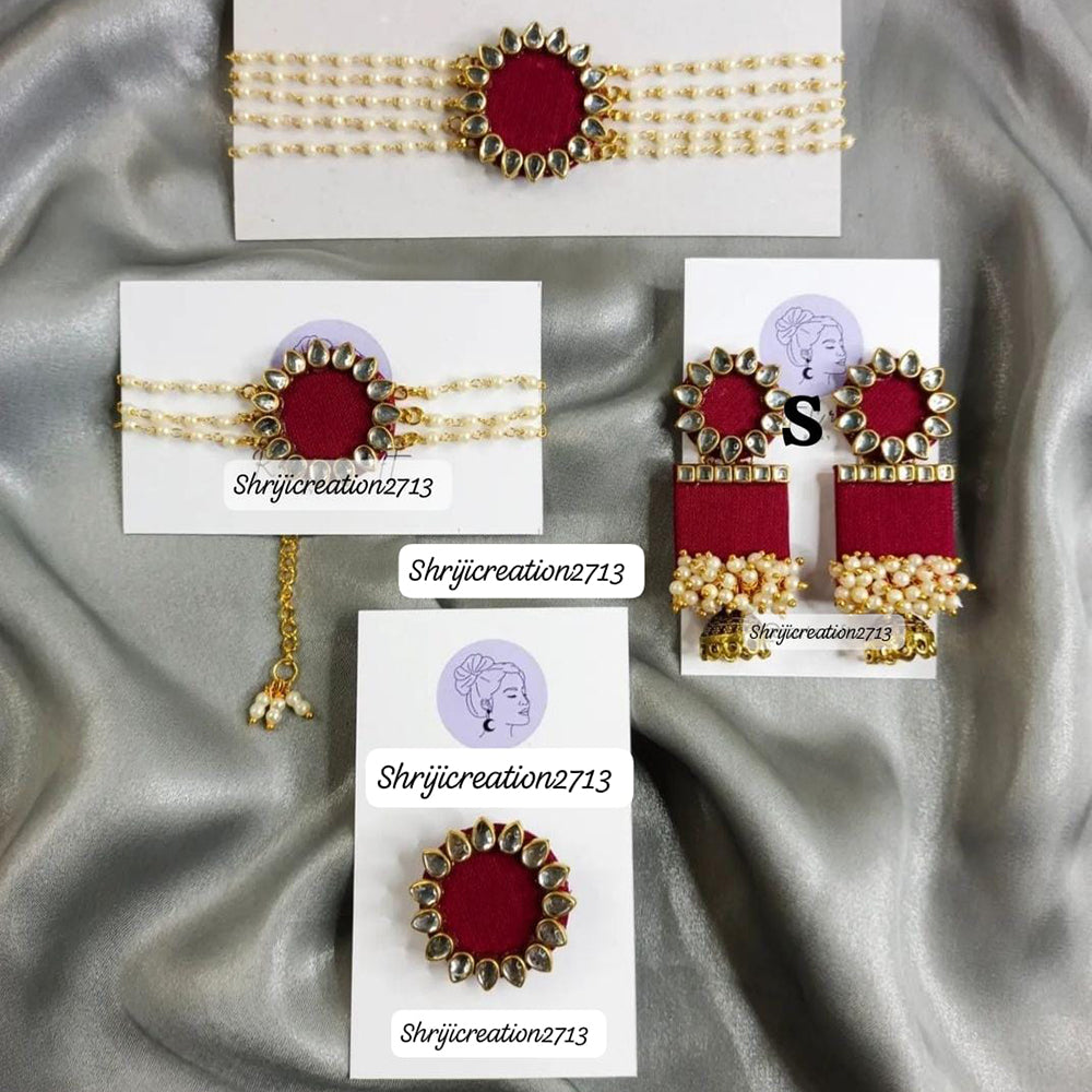 Shrijicreation Gold Plated Handmade Combo Necklace Set