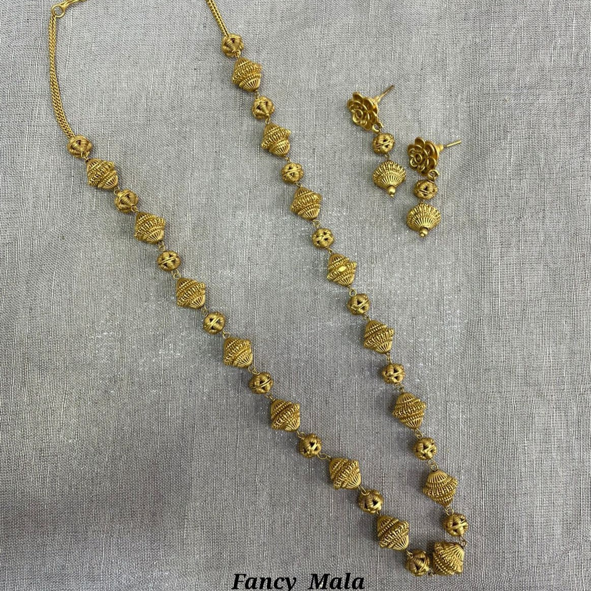 Jyoti Arts Gold Plated Beads Long Necklace Set – JewelEMarket