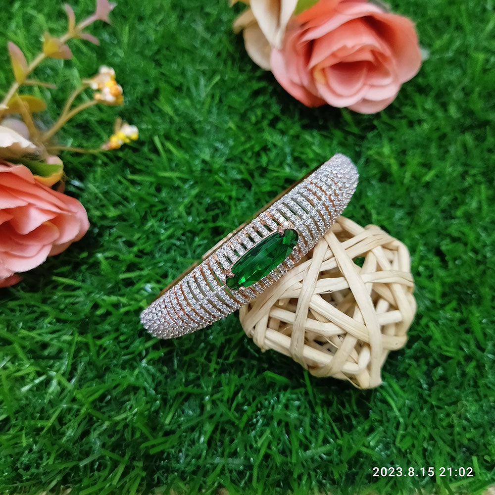 Sunflower Fashion Jewellery Gold Plated AD Stone Openable Kada