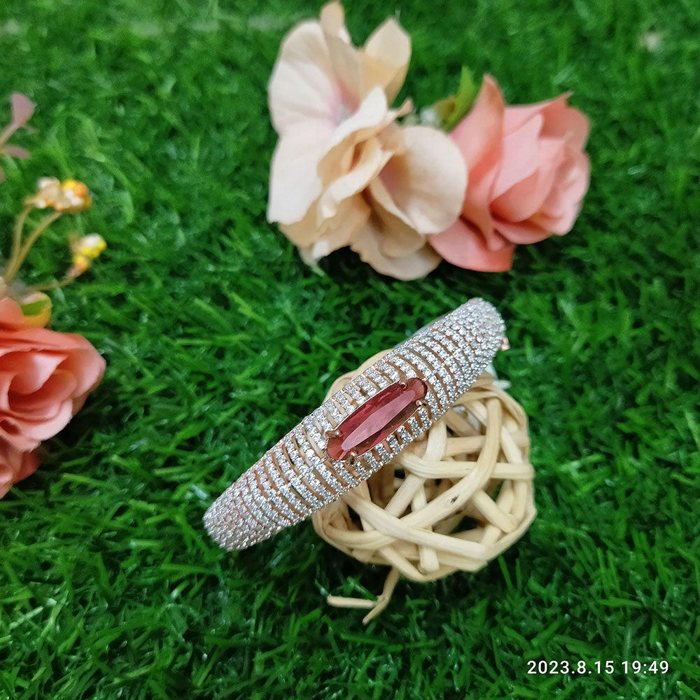 Sunflower Fashion Jewellery Gold Plated AD Stone Openable Kada