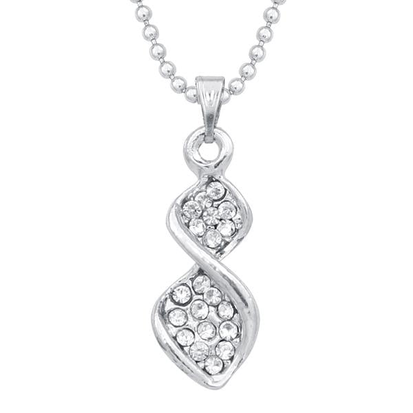 Regina Silver Plated Austrian Stone Chain Pendant - 1203138A