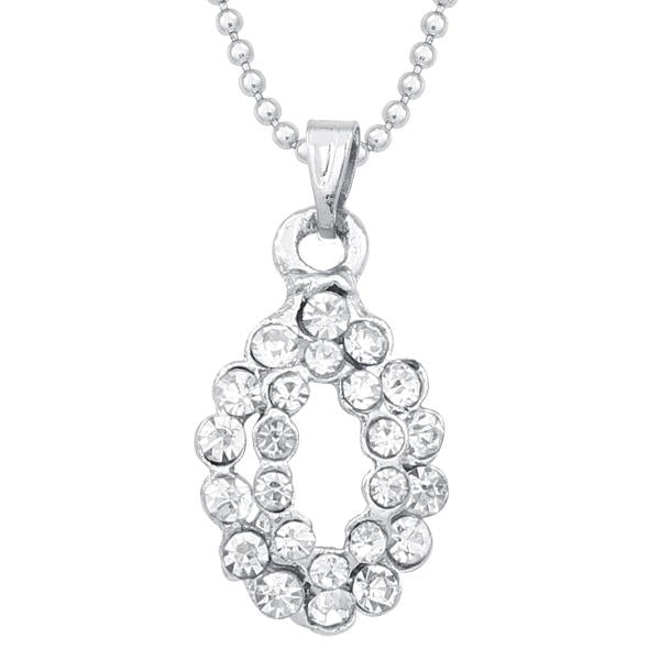 Regina Austrian Stone Silver Plated Chain Pendant - 1203143A