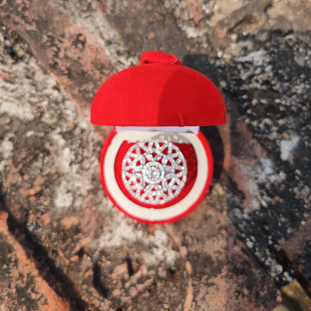 BK Fashion Silver Plated AD Ring