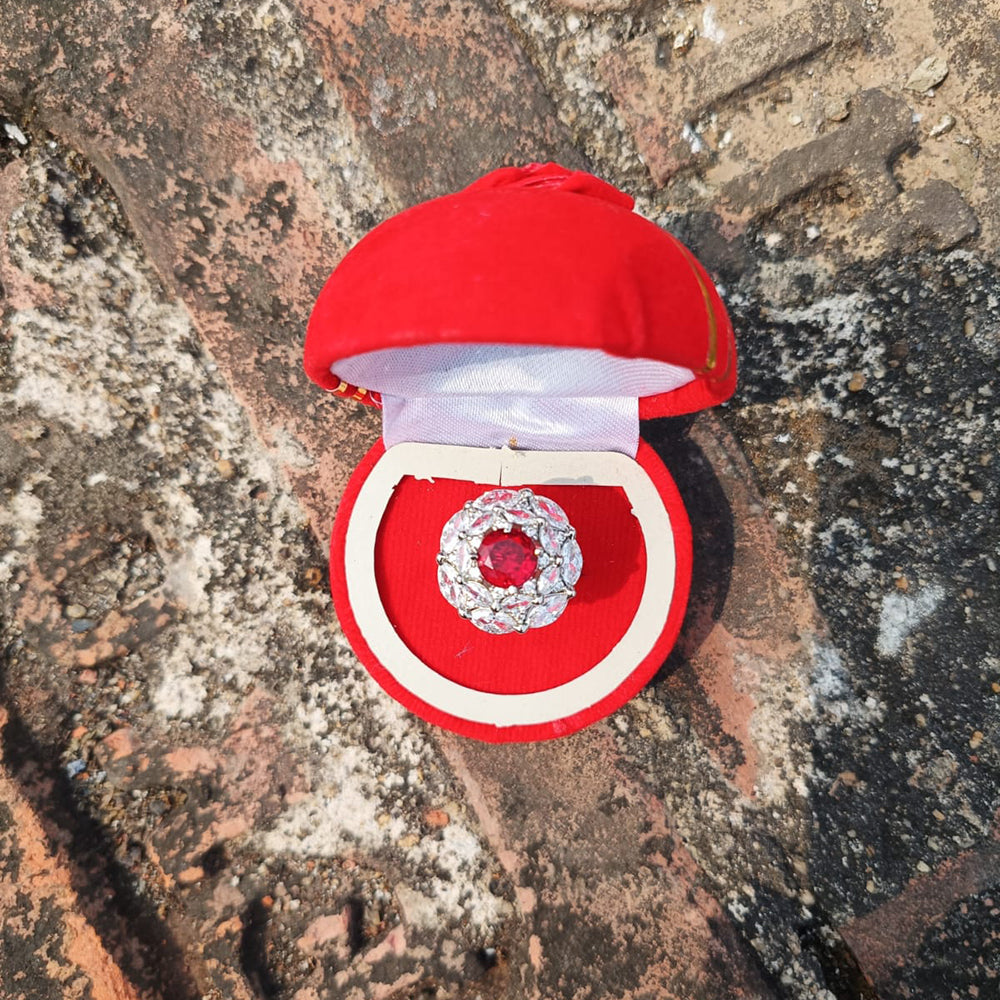 BK Fashion Silver Plated AD Ring