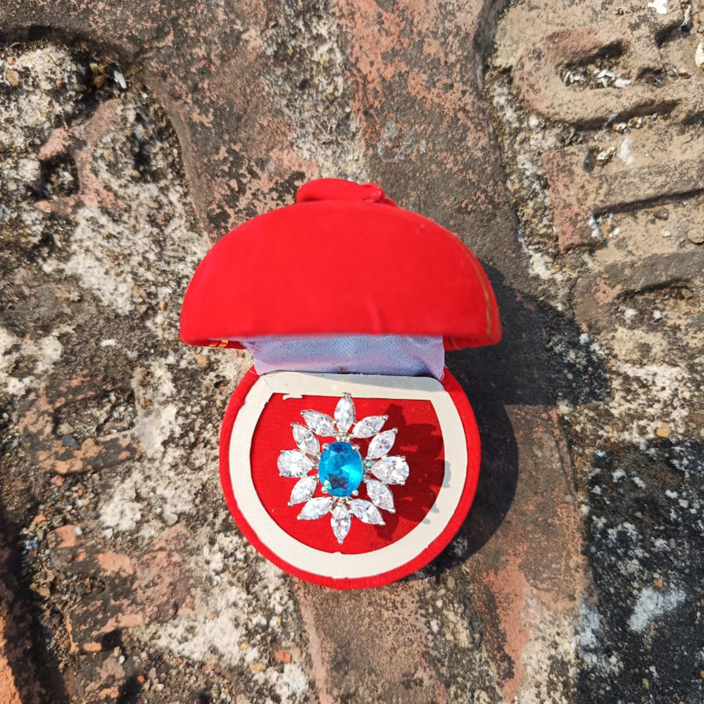 BK Fashion Silver Plated AD Ring