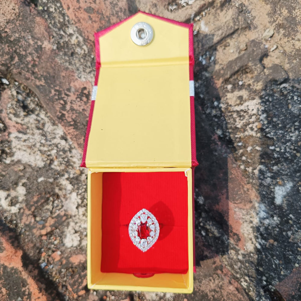 BK Fashion Silver Plated AD Ring