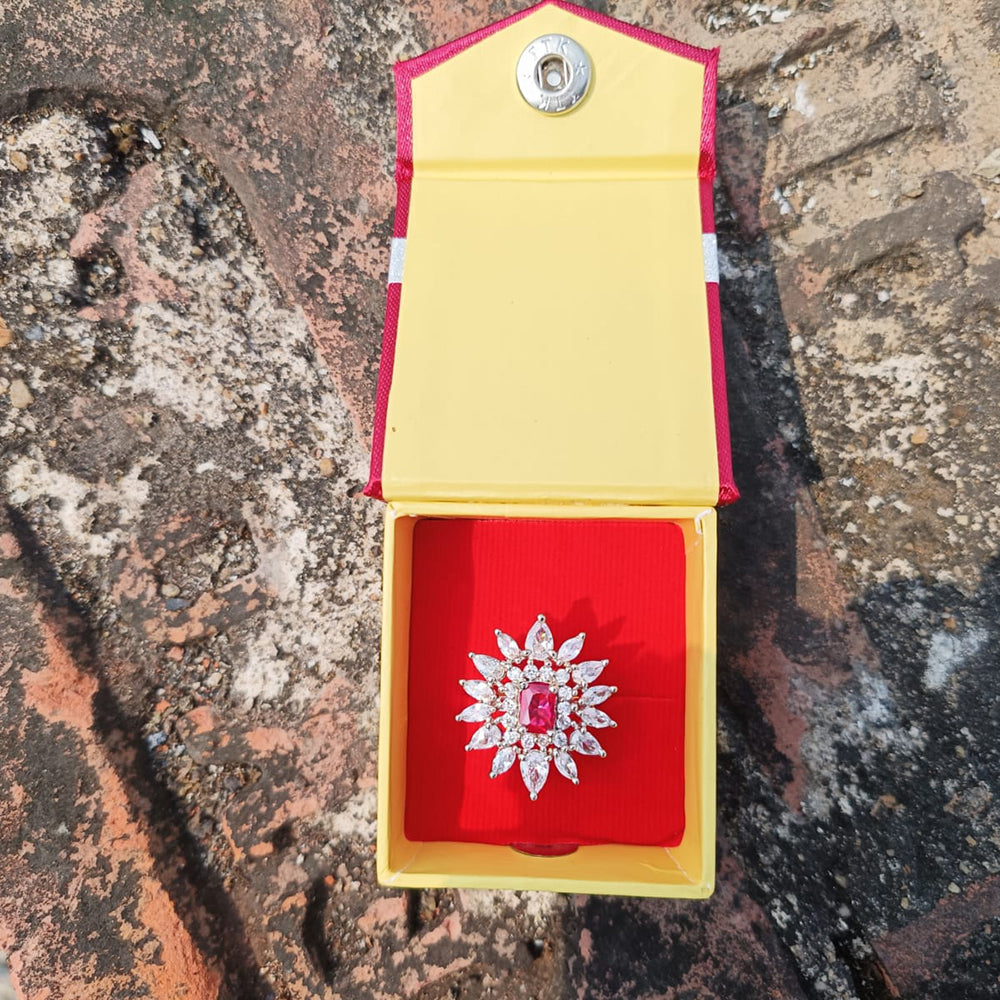 BK Fashion Silver Plated AD Ring