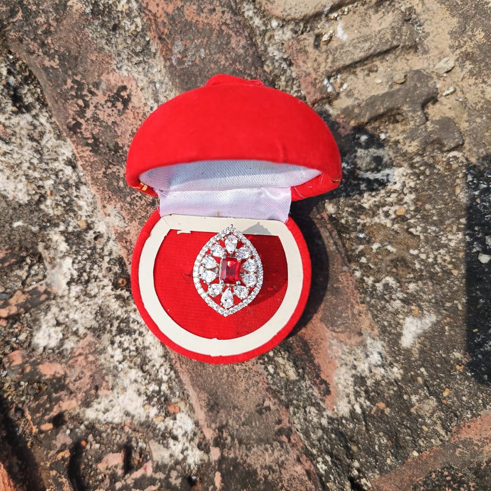 BK Fashion Silver Plated AD Ring