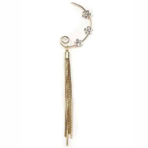 Urthn Gold Plated White Austrian Stone Ear Cuff - 1302501