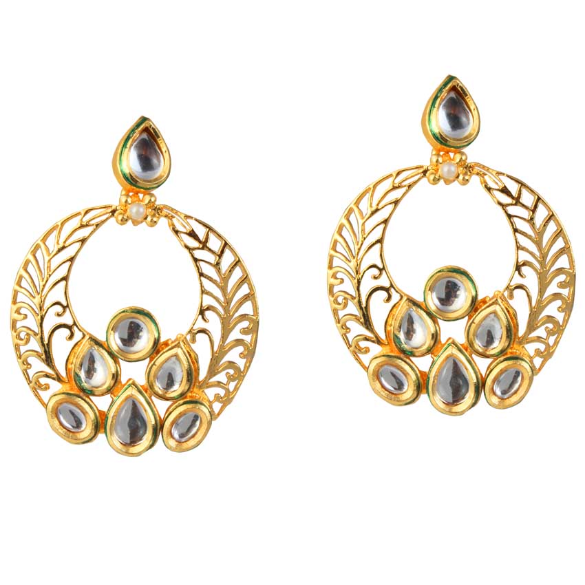 Amina Creation Gold Plated Dangler Earrings