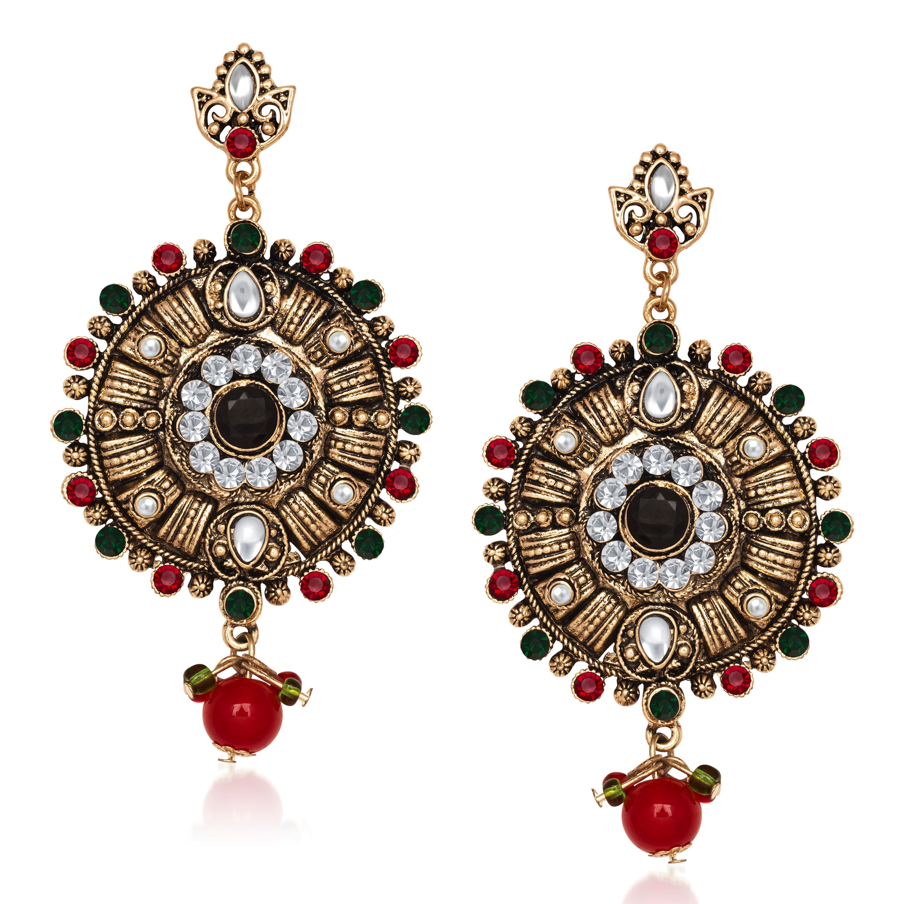 Amina Creation Gold Plated Dangler Earrings