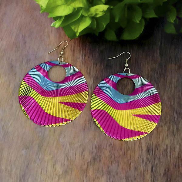 Urthn Multicolor Silver Plated Dangler Earrings