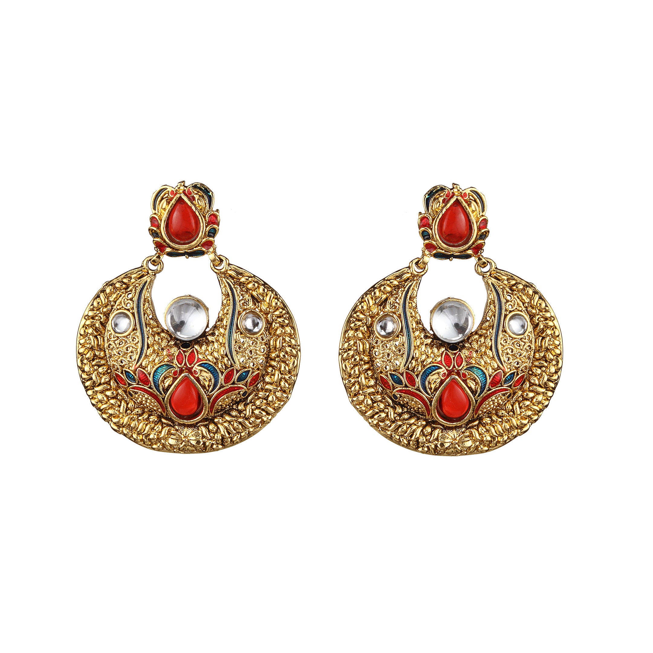 Amina Creation Gold Plated Dangler Earrings