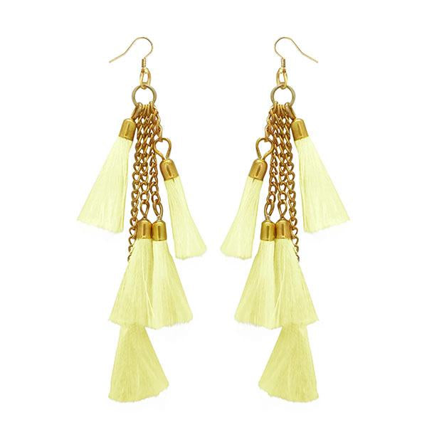 Yellow deals thread earrings