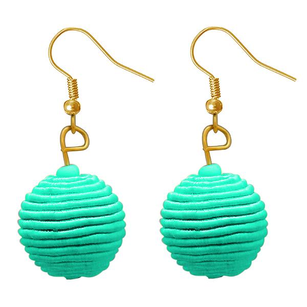 Jeweljunk Green Thread Dangler Earrings - 1308358F