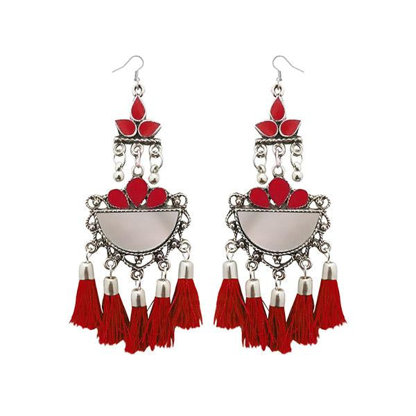 Jeweljunk Thread Meenakari Afghani Tassel Earrings - 1308370E