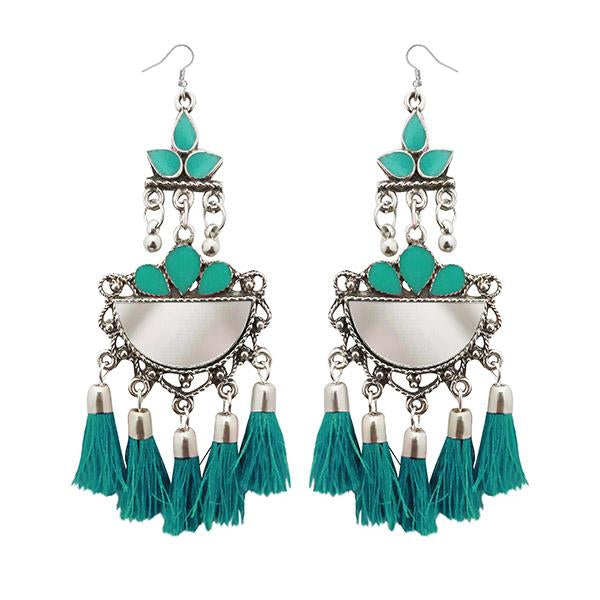 Jeweljunk Thread Meenakari Afghani Tassel Earrings - 1308370F