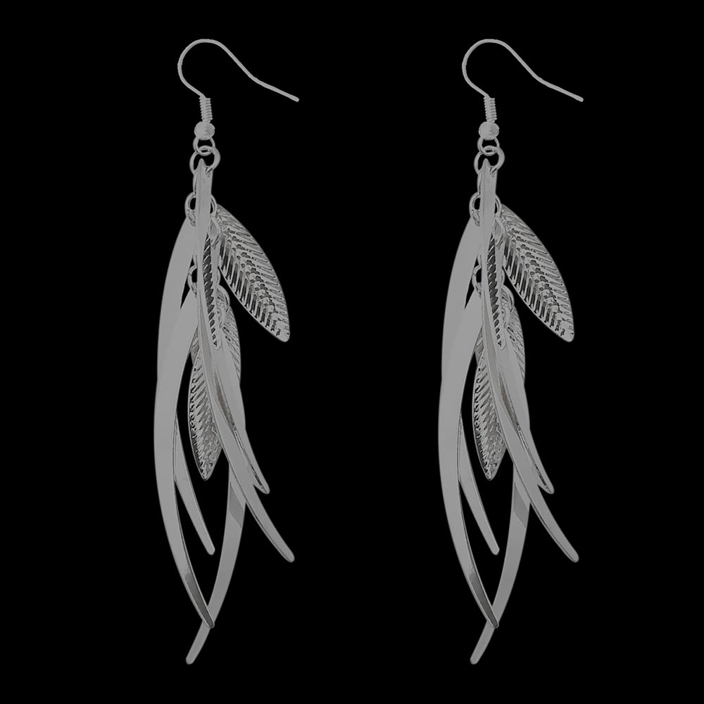 Urthn Oxidised Plated Designer Dangler Earrings