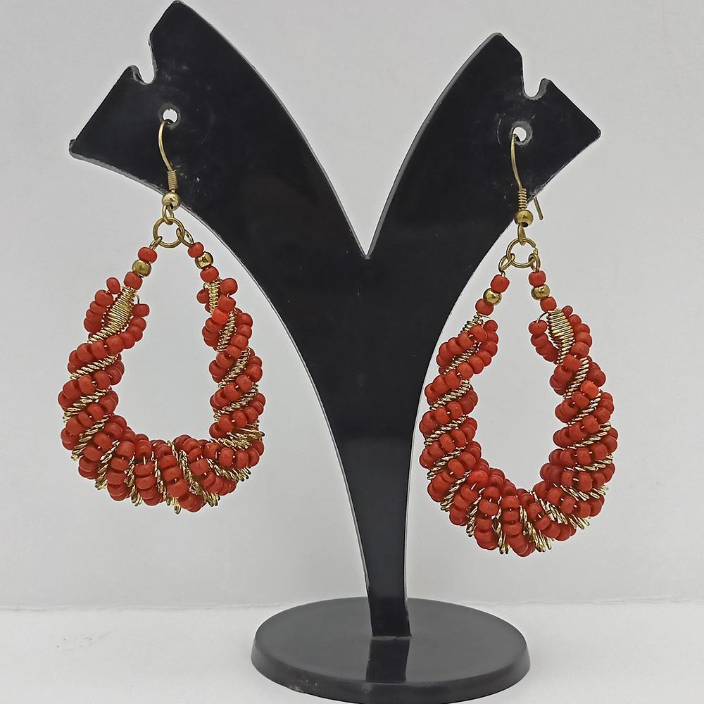 Jeweljunk Gold Plated Beads Dangler Earrings - 1309094A