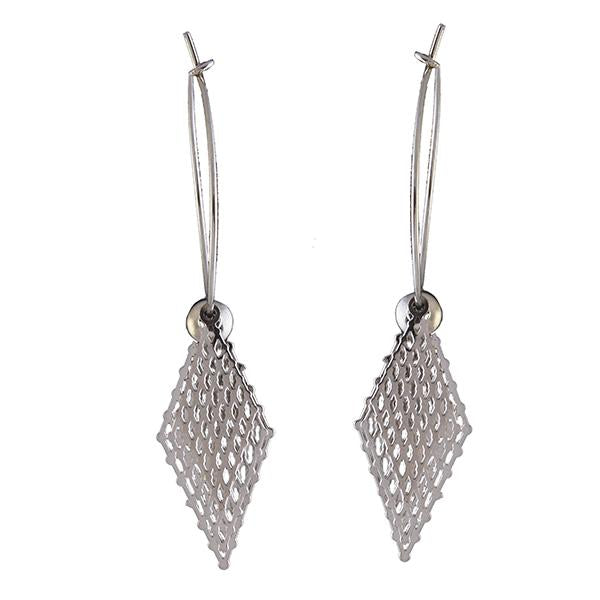 Urthn Rhodium Plated Dangler Earrings - 1310667A