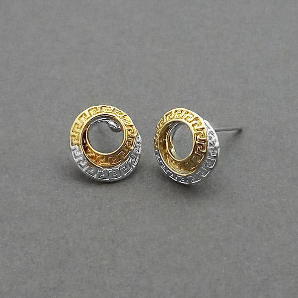 Urthn 2 Tone Plated Assorted Stud Earrings - 1310726