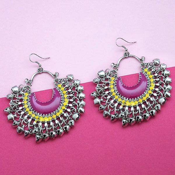 Jeweljunk Yellow Meenakari Afghani Earrings - 1311053I