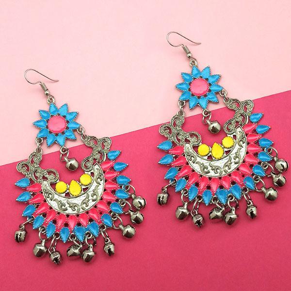 Jeweljunk Blue Meenakari Afghani Earrings - 1311055J