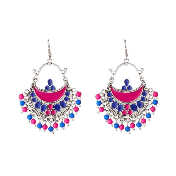 Jeweljunk Meenakari Beads Afghani Earrings - 1311210C