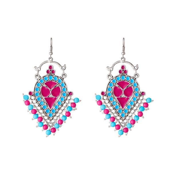 Jeweljunk Meenakari Beads Afghani Earrings - 1311213A