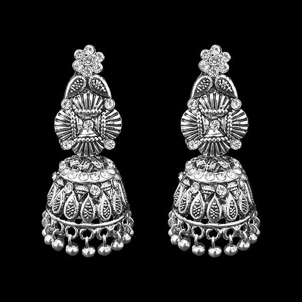 Jeweljunk Oxidised Beads Drop DanglerJhumki Earrings - 1311266