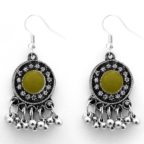 Jeweljunk Oxidised Plated Meenakari Afghani Earrings - 1312426E