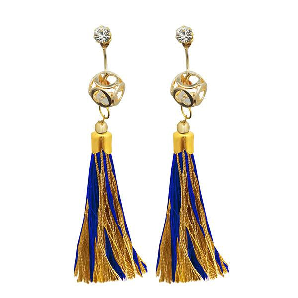 Jeweljunk Multi Thread Gold Plated Tassel Earrings - 1313304B