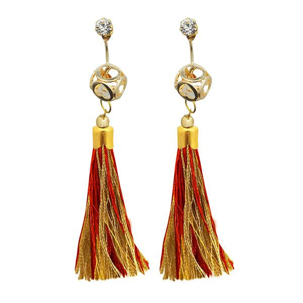 Jeweljunk Multi Thread Gold Plated Tassel Earrings - 1313304C