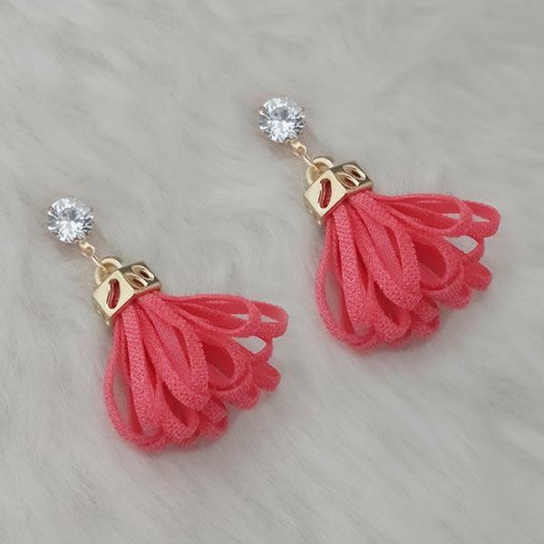 Jeweljunk Pink Thread Gold Plated Earrings - 1313334E