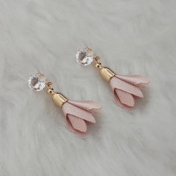 Jeweljunk Pink Thread Gold Plated Earrings - 1313336A