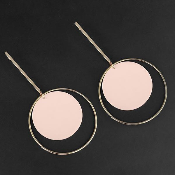 Urthn Pink Acrylic Dangler Earrings - 1314004E