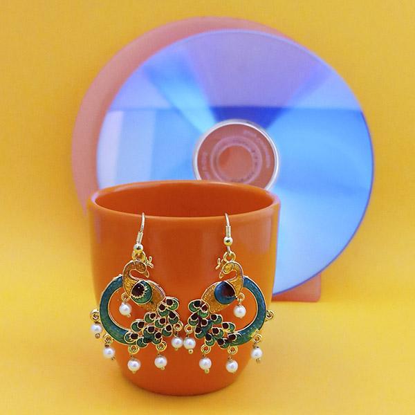 Urthn Fashions Blue Meenakari Earrings - 1314404A